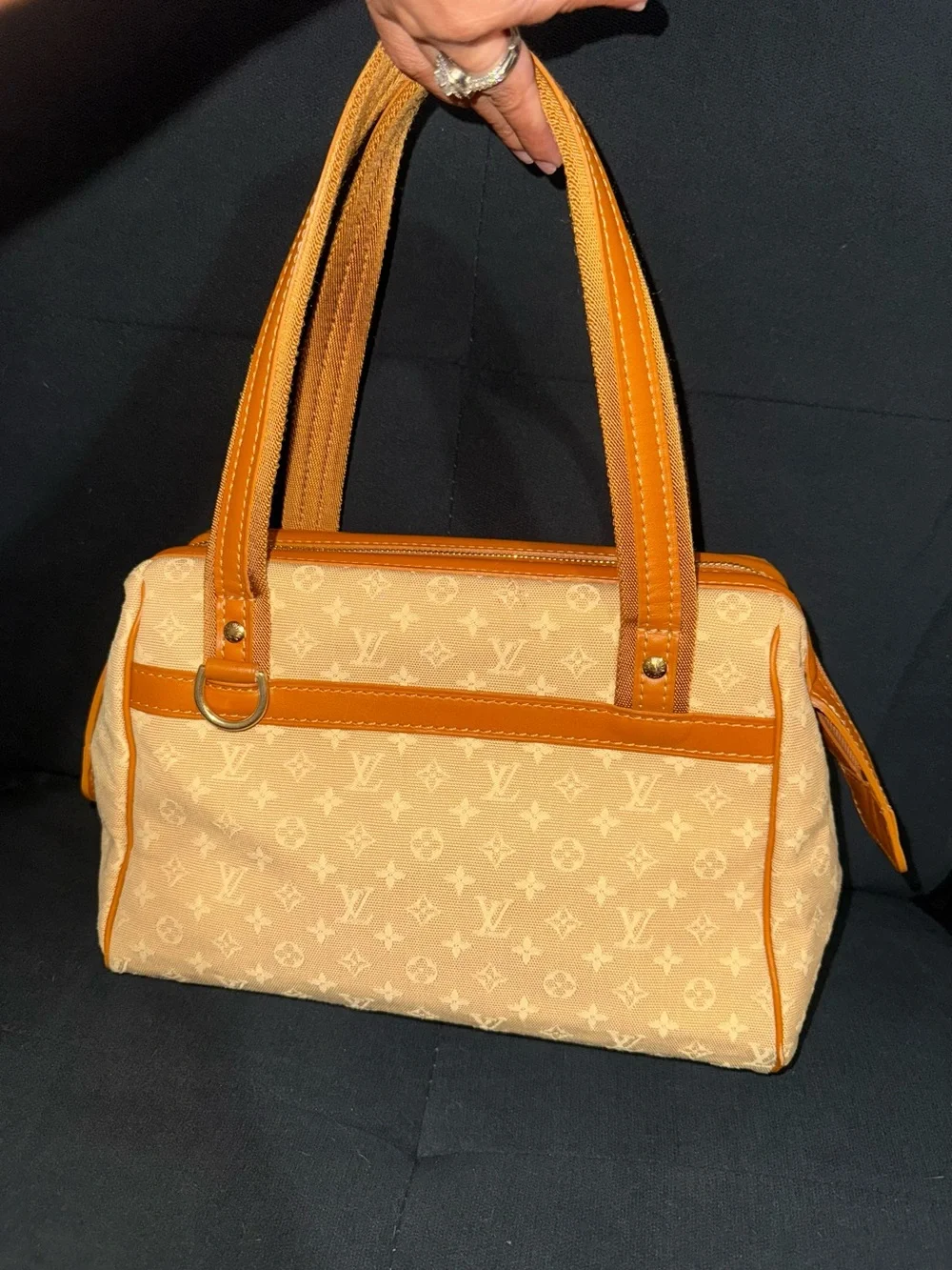 Louis Vuitton Monogram Mini Lin Josephine PM Beige Tan Handbag